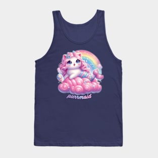 Purrmaid Kitty Mermaid Tank Top